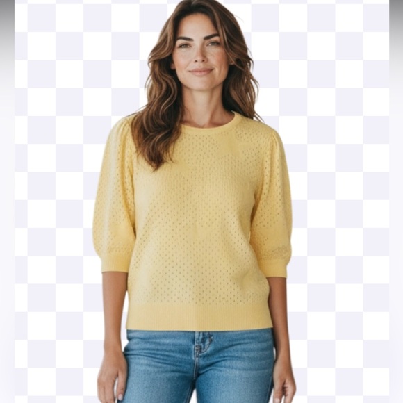 Yellow Knit Sweater - Picture 1 of 3